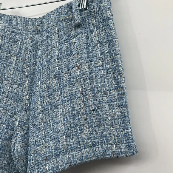 🆕 Generation Love Faye Tweed Knit Shorts Light Blue Multi With Pockets - Picture 12 of 13